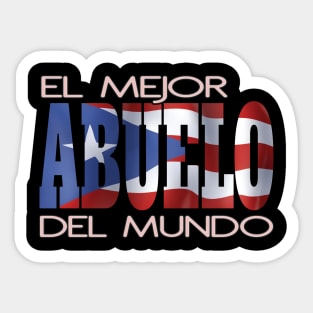 El Mejor Abuelo Del Mundo Puerto Rico Flag Puerto Rican Pride Sticker